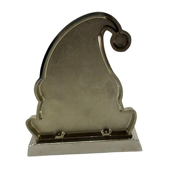 Vintage 7 in. Lacquer Stocking Hanger Set Santa Snowman - Picture 6 of 6